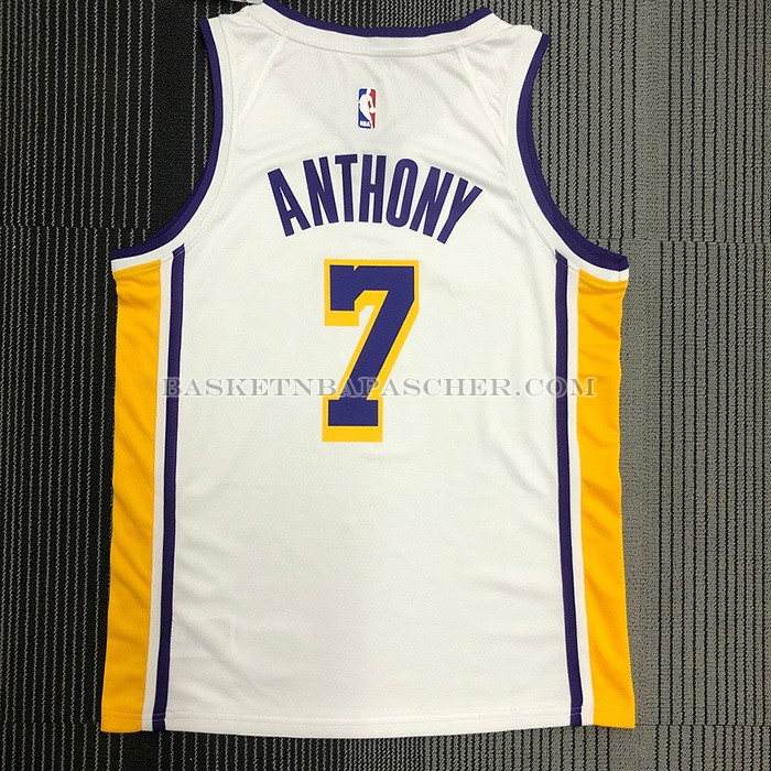 Maillot Los Angeles Lakers Carmelo Anthony NO 7 Association Blanc